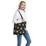 Bitcoin Symbol Pattern Print Tote Bag