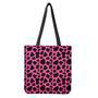 Black And Hot Pink Cow Print Tote Bag