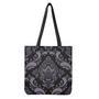 Black And Purple Damask Pattern Print Tote Bag