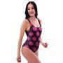 Black And Red Polka Dot One Piece Swimsuite