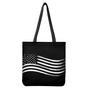 Black And White American Flag Print Tote Bag