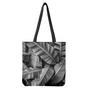 Black And White Banana Leaf Print Tote Bag