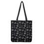 Black And White Books Pattern Print Tote Bag