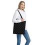 Black And White Bull Pattern Print Tote Bag