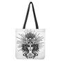 Black And White Calavera Girl Print Tote Bag