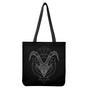 Black And White Capricorn Sign Print Tote Bag