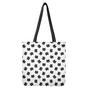 Black And White Cat Pattern Print Tote Bag