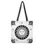 Black And White Celestial Sun Print Tote Bag