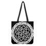 Black And White Celtic Knot Print Tote Bag