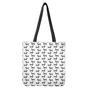 Black And White Dachshund Pattern Print Tote Bag