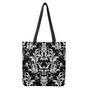 Black And White Damask Pattern Print Tote Bag