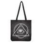 Black And White Eye Of Providence Print Tote Bag