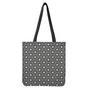 Black And White Geometric Floral Print Tote Bag