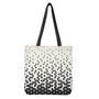 Black And White Geometric Pattern Print Tote Bag