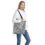 Black And White Jaguar Pattern Print Tote Bag