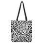 Black And White Jaguar Pattern Print Tote Bag