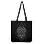 Black And White Leo Sign Print Tote Bag