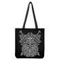 Black And White Odin With Wolfs Print Tote Bag