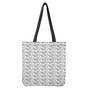 Black And White Snowman Pattern Print Tote Bag