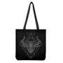 Black And White Taurus Sign Print Tote Bag