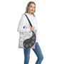 Black And White Yin Yang Mandala Print Tote Bag