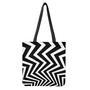 Black And White Zigzag Dazzle Print Tote Bag