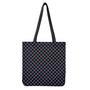 Black Blue And Pink Tartan Pattern Print Tote Bag