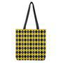 Black Blue And Yellow Argyle Print Tote Bag