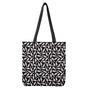 Black Bowling Pins Pattern Print Tote Bag