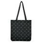 Black Cheshire Cat Pattern Print Tote Bag