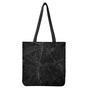 Black Grey Dark Marble Print Tote Bag