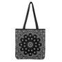 Black Paisley Bandana Print Tote Bag