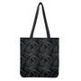 Black Palm Leaf Aloha Pattern Print Tote Bag