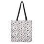 Black Paw And Heart Pattern Print Tote Bag