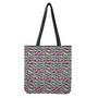 Black Striped Ice Cream Pattern Print Tote Bag