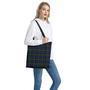 Black Watch Tartan Pattern Print Tote Bag