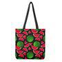 Black Watermelon Pieces Pattern Print Tote Bag