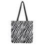 Black White Zebra Pattern Print Tote Bag