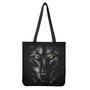 Black Wolf Portrait Print Tote Bag