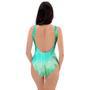 Blue And Green Tie Dye One Piece Swimsuite