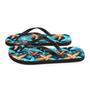 Blue And Orange Starfish Flip Flops