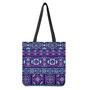 Blue And Pink Aztec Pattern Print Tote Bag