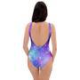 Blue And Pink Galaxy Space One Piece Swimsuite