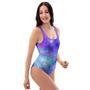 Blue And Pink Galaxy Space One Piece Swimsuite