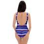 Blue And Purple Mexican Baja One Piece Swimsuite