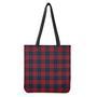 Blue And Red Tartan Pattern Print Tote Bag