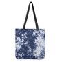 Blue And White Acid Wash Tie Dye Print Tote Bag