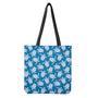 Blue And White Sea Turtle Pattern Print Tote Bag