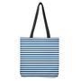 Blue And White Striped Pattern Print Tote Bag