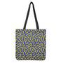 Blue And Yellow Banana Pattern Print Tote Bag